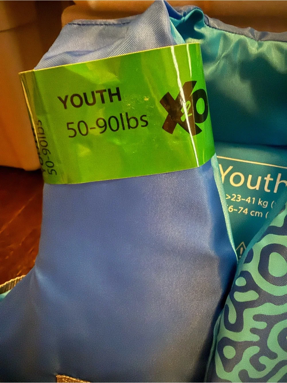 Youth Swim Vest - Blue - 50-90 lbs